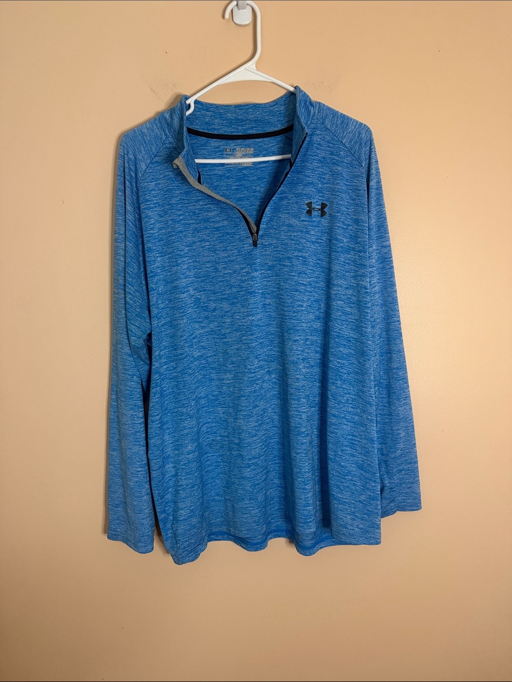 Under Armour Men's Heather Blue 1/4 Zip Pullover